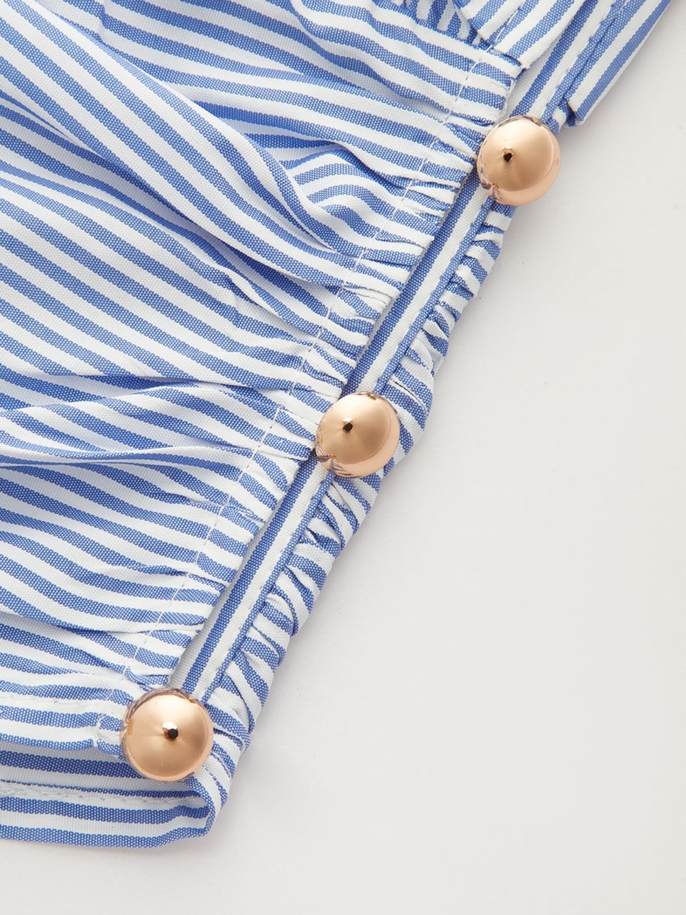 Commense Striped Collared Sleeveless Cinched Blouse - Picture 4 of 4